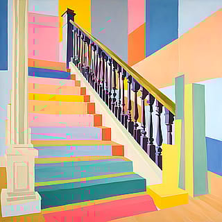 362 J. M. W. Turner - 30 April 2025 - Petworth: the Hall and Staircase. #textoimage #texttoimage #aiart #williamturner #turner #tategallery #petworth #hall #staircase'