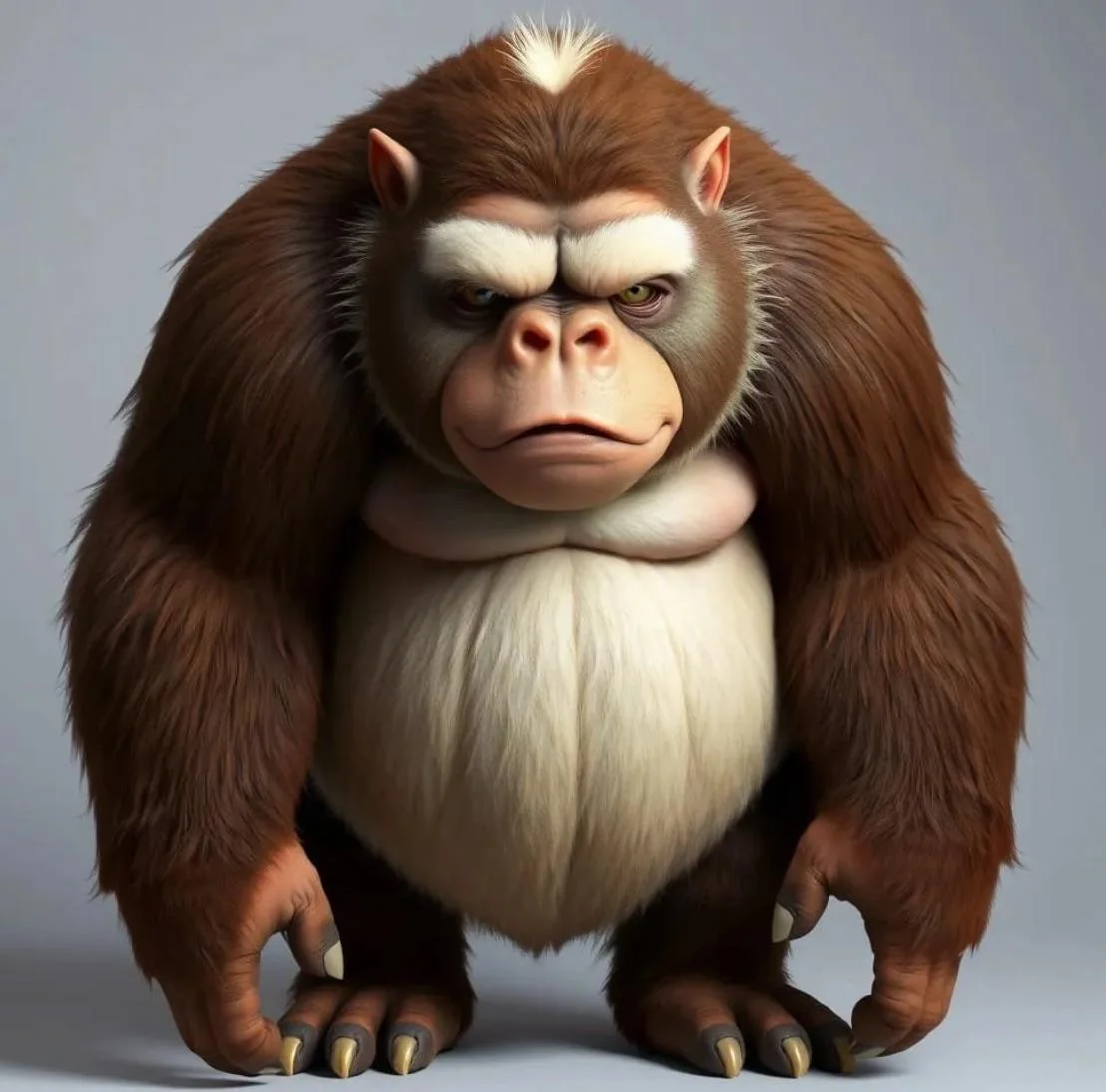 Brown fur gorillas in different art styles picture 1 of 3