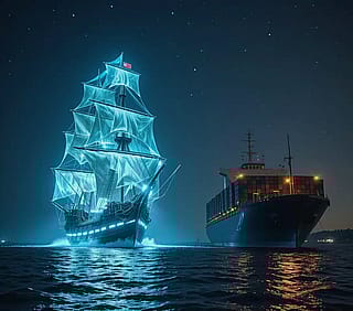 Remembering the ancestors on the shipping lane.'