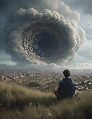 The sky opened. And it watched me. What do you think it wants?'