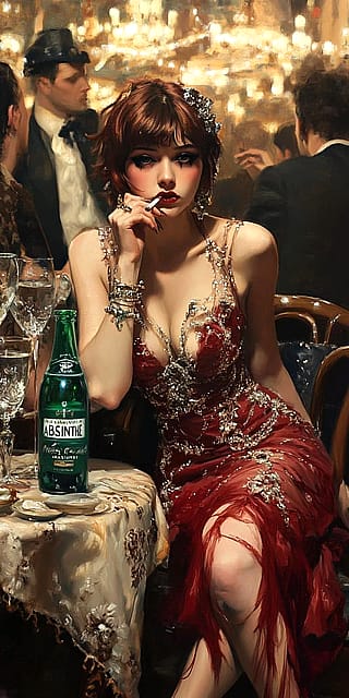 Absinthe in a 20's cabaret'
