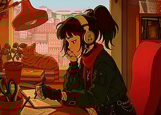 Goth lofi girl'