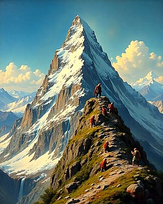 The 7 Dwarves find the Misty Mountain'