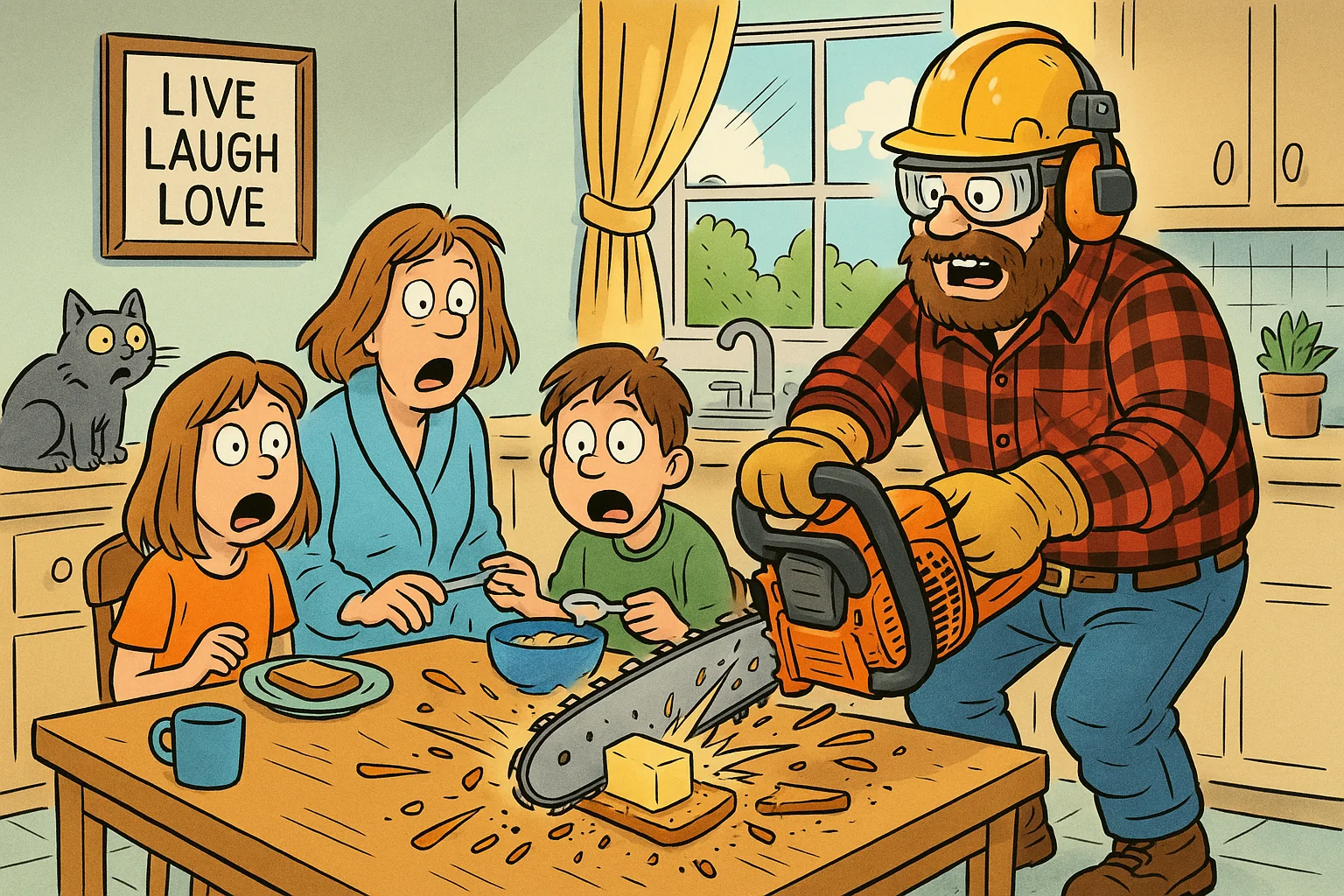 "He’s on a bit of a lumberjack kick…" picture 1 of 1
