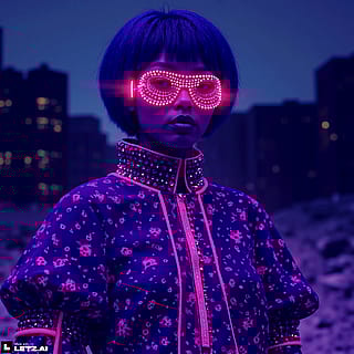 Just created all these images by chatting with the new chat function in Letz.AI. Do you think these images can be great for a futuristic virtual fashion show?'