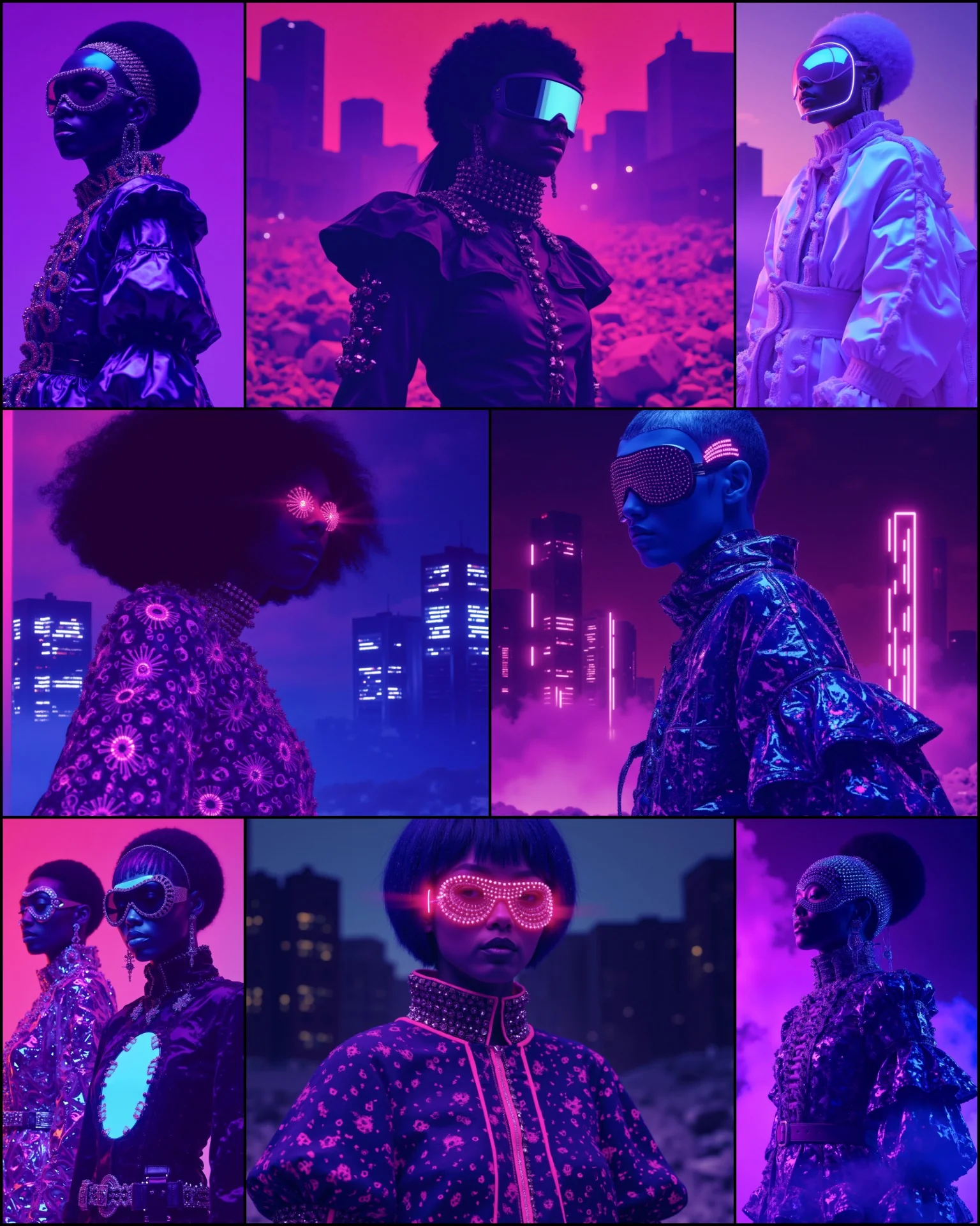 Just created all these images by chatting with the new chat function in Letz.AI. Do you think these images can be great for a futuristic virtual fashion show? picture 8 of 10