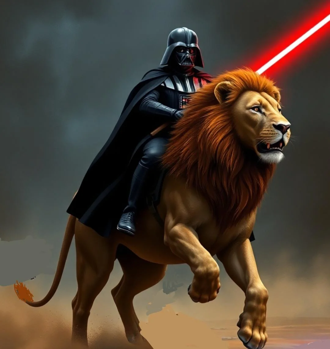 Darth Vader riding Mufasa picture 1 of 1