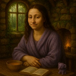 Mona, looking cozy'