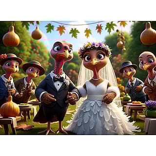 turkey bird Wedding'
