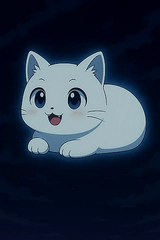 Asked Copilot to make a ghost cat image in anime style, and this is what I got.'