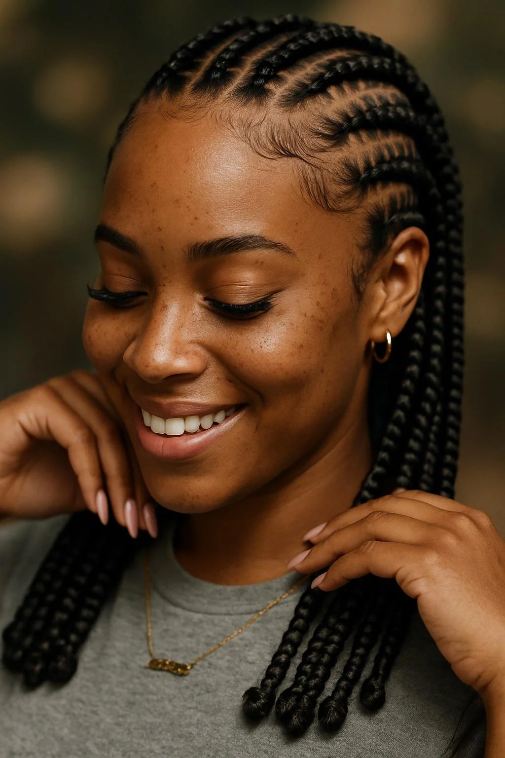 A Quiet Moment of Joy — Braided Beauty in Soft Light picture 1 of 2
