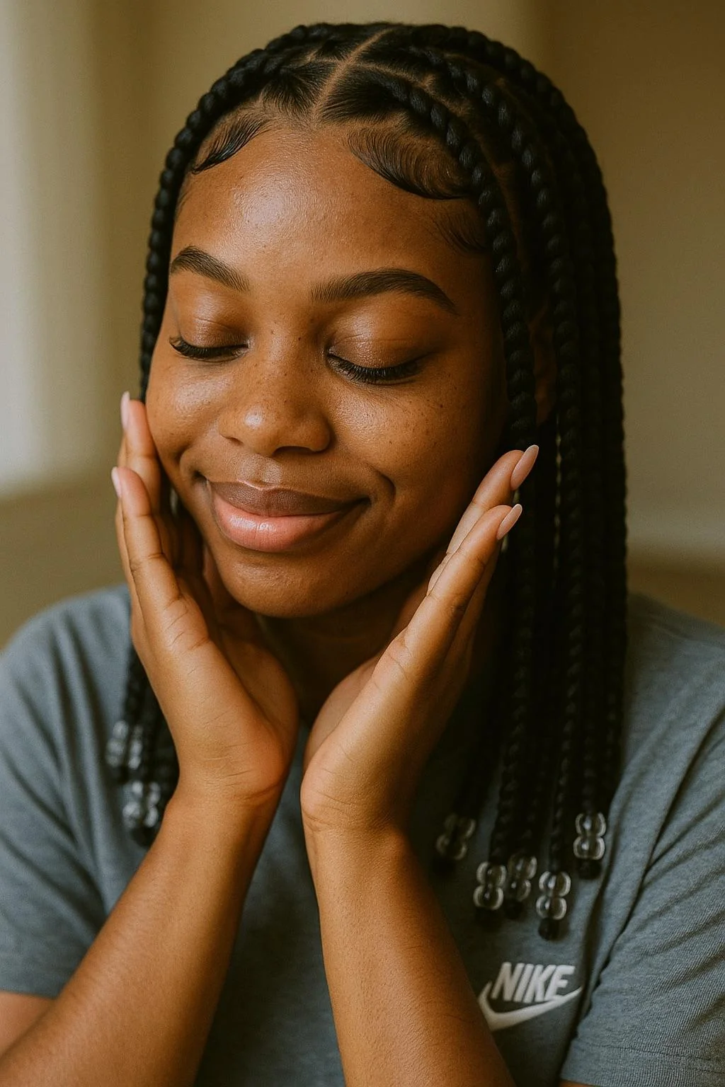 A Quiet Moment of Joy — Braided Beauty in Soft Light picture 2 of 2