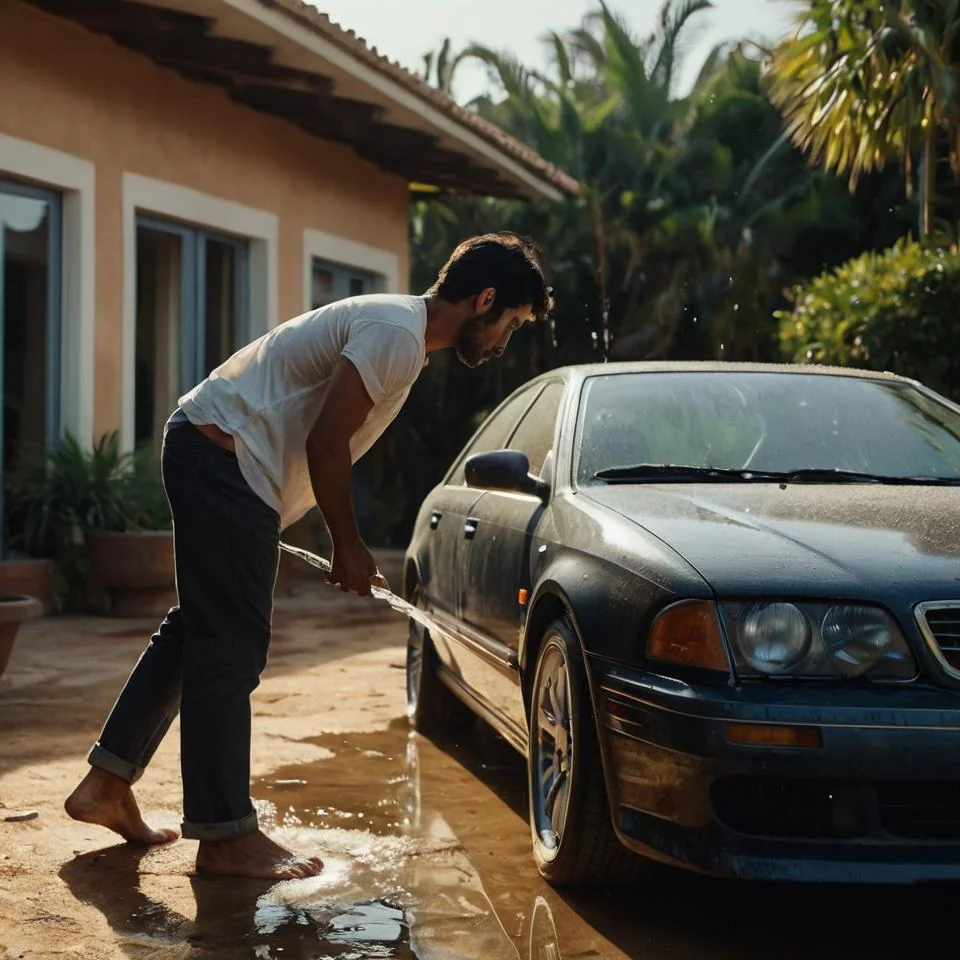 Cursed Image "Man Washing Car picture 1 of 1