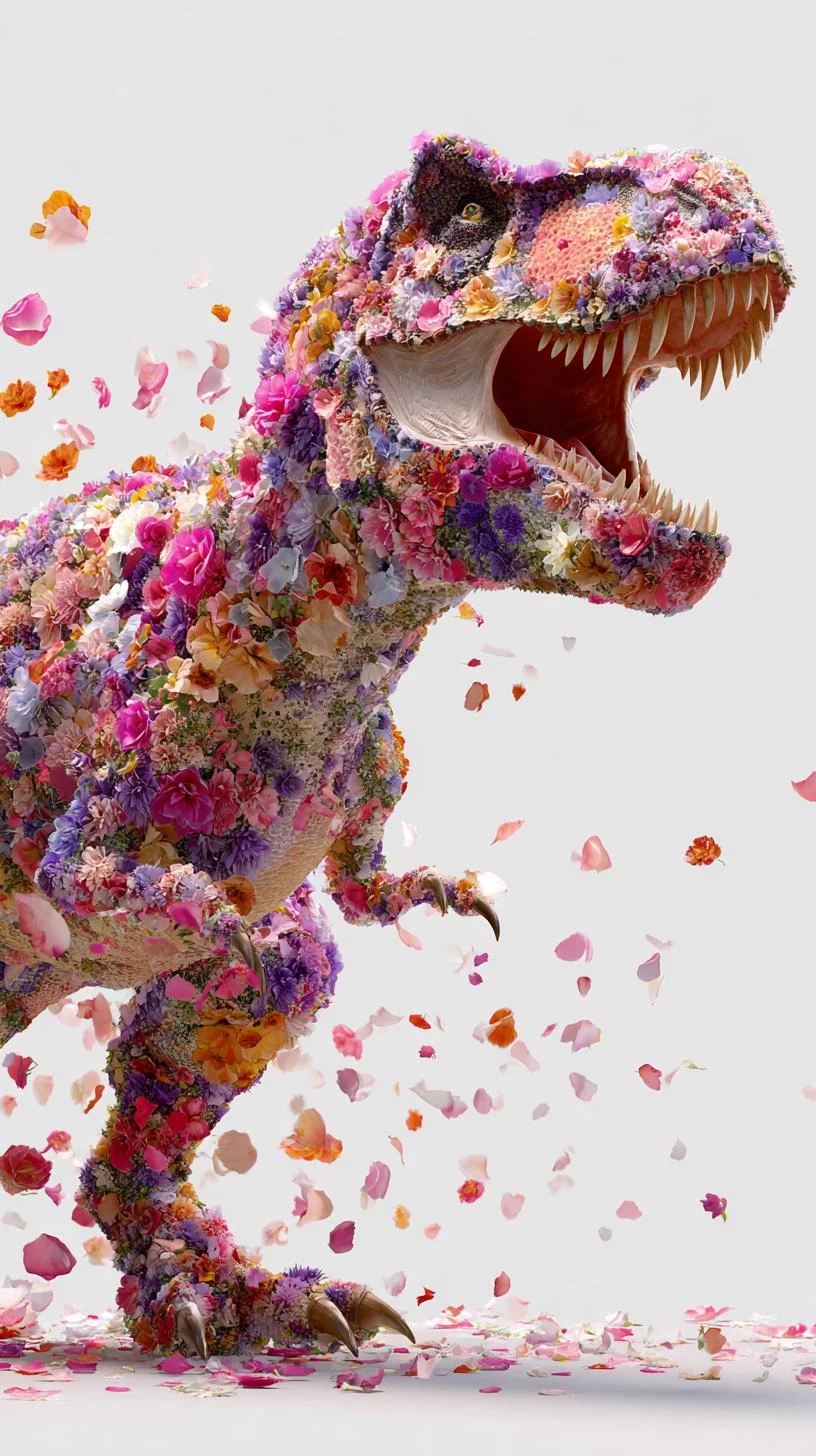 T-Rex flowered image. picture 1 of 4