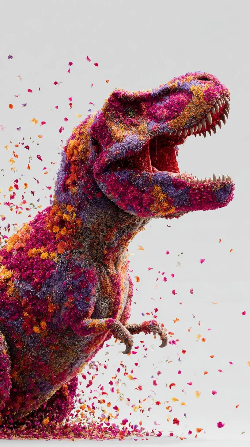 T-Rex flowered image. picture 3 of 4