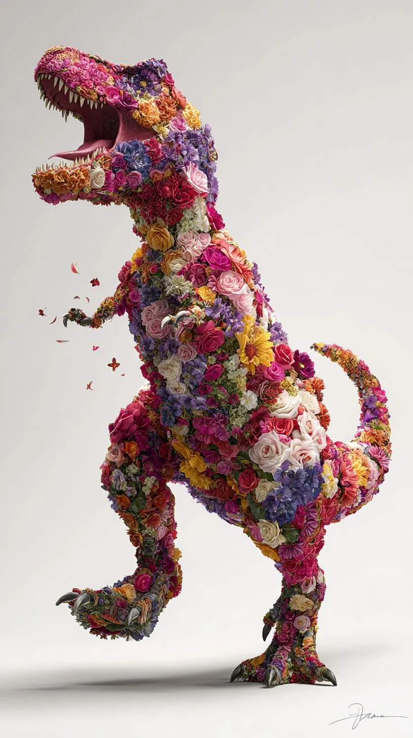 T-Rex flowered image. picture 4 of 4