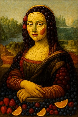 Mona Lisa With Fruits'
