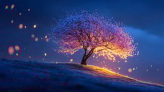 Glowing Cherry Blossom Tree Magic Hill'