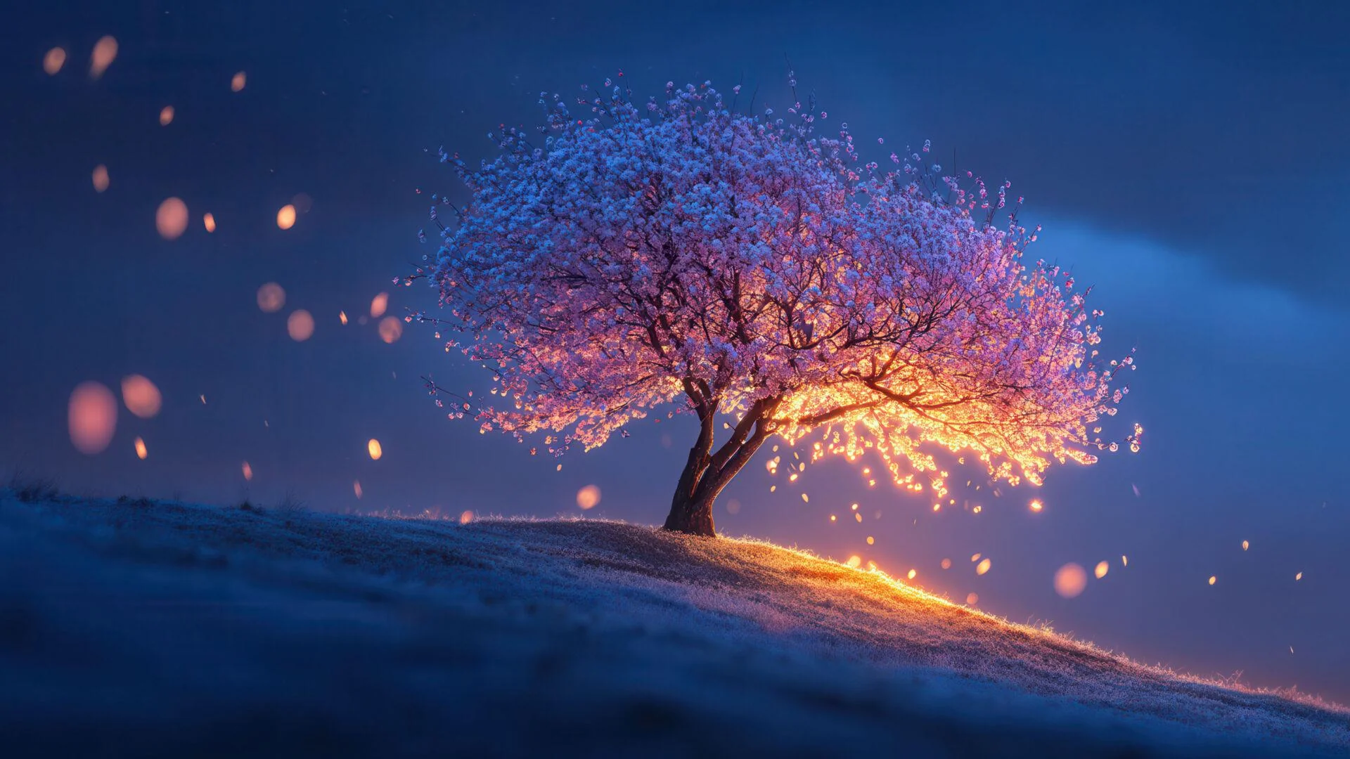 Glowing Cherry Blossom Tree Magic Hill picture 1 of 1