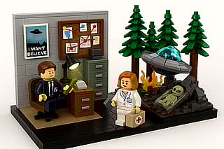 X-Files-inspired LEGO diorama'