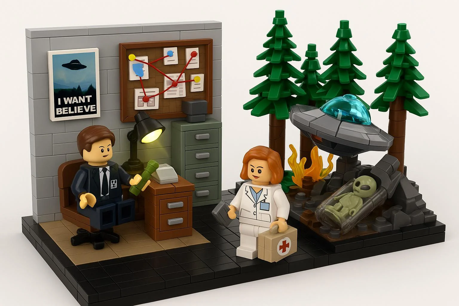 X-Files-inspired LEGO diorama picture 1 of 1