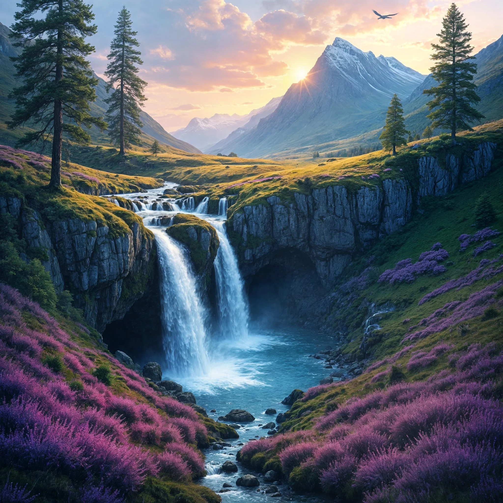 Waterfall Landscapes (all made on NightCafe) picture 4 of 5