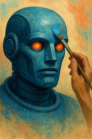 When humans start painting the minds of machines.. who's really evolving?'