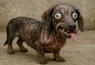 Casserole, the inbred dachshund (OC)'