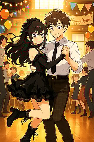 School dance party'