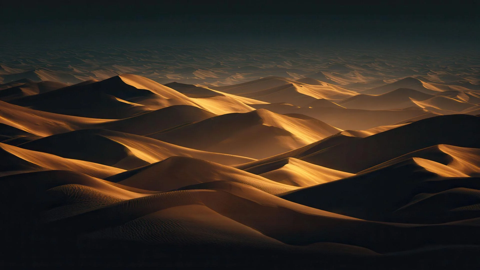 Endless waves of sunlit desert sand picture 1 of 1