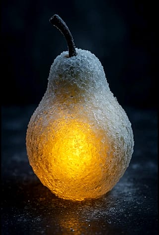 Pear salt lamp'