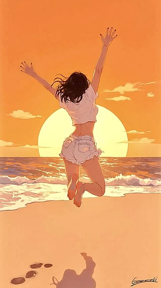 One More Leap Before the Sun Sets / Phone Wallpaper Archives'