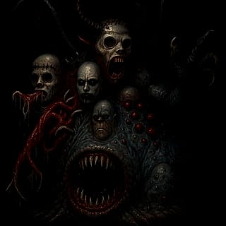 I closed my eyes and picked 6 random pictures and told ChatGPT to make a monster out of it.'