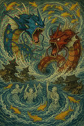 The Lake of Rage Yokai Style'