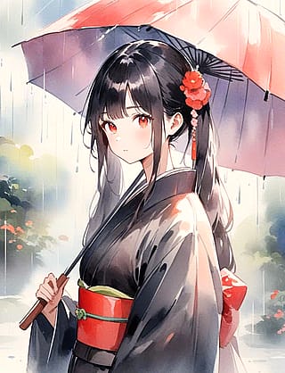 In the rain'