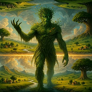 Difficulty getting a mirrored-landscape for a DnD dimensional plane'
