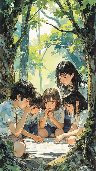 Adventure Meeting in the Forest / Phone Wallpaper Archives'