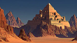 The desert world of Vhessan (Norhadei Sector, Republic of Talemir) - Midjourney'