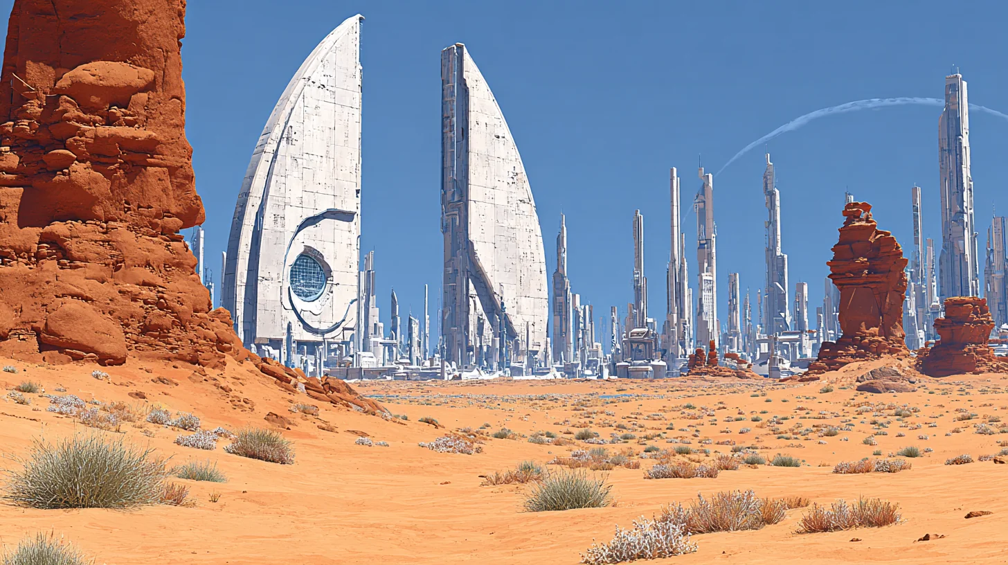 The desert world of Vhessan (Norhadei Sector, Republic of Talemir) - Midjourney picture 2 of 3
