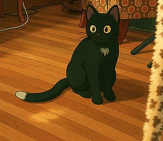 I Ghibli-fied my cat Lantern!'