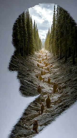 Faces in Reflection 2'