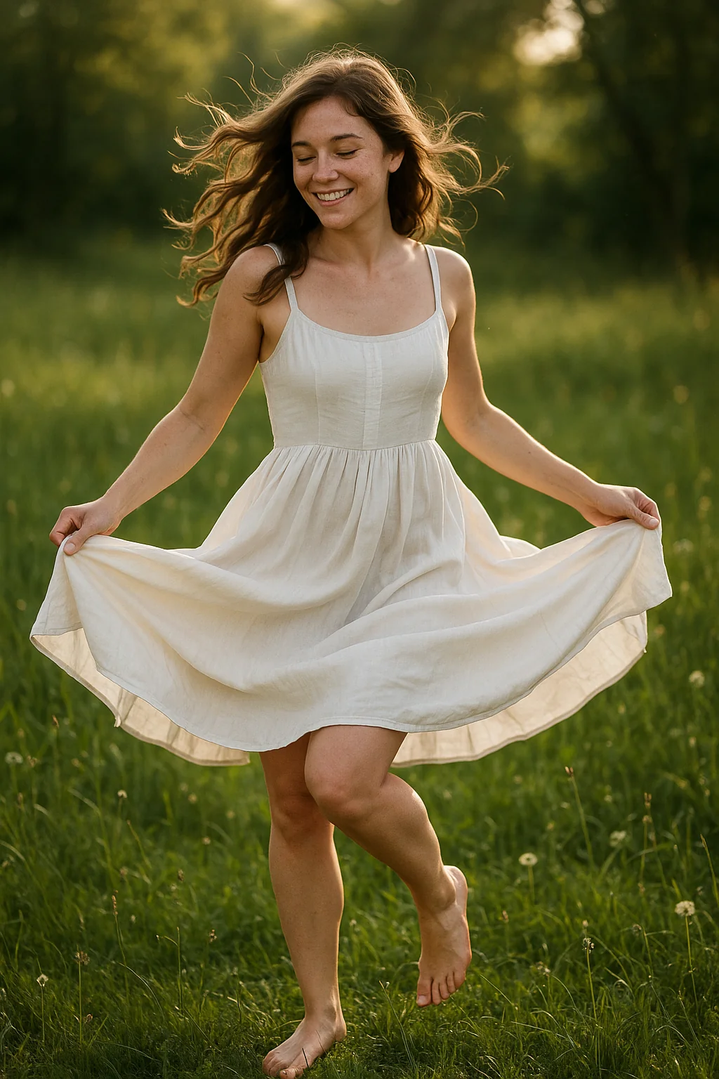 Girl dancing in the grass picture 1 of 1