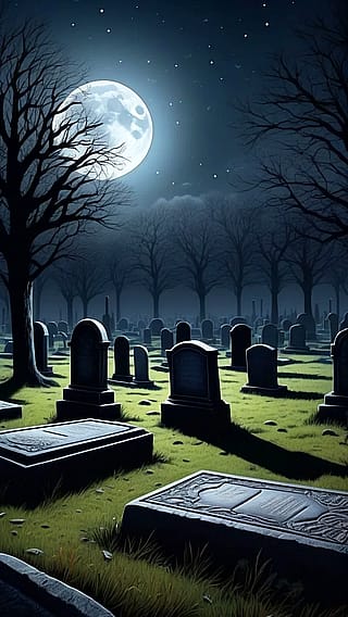 Moonlit Graveyard 🌕'