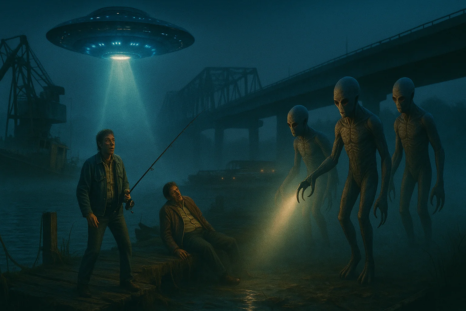 Visualization of the alien abduction case in Pascagoula in 1973 using different AI models. picture 3 of 4