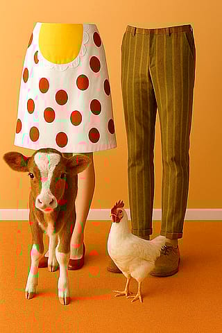 Momma had a chicken, momma had a cow'