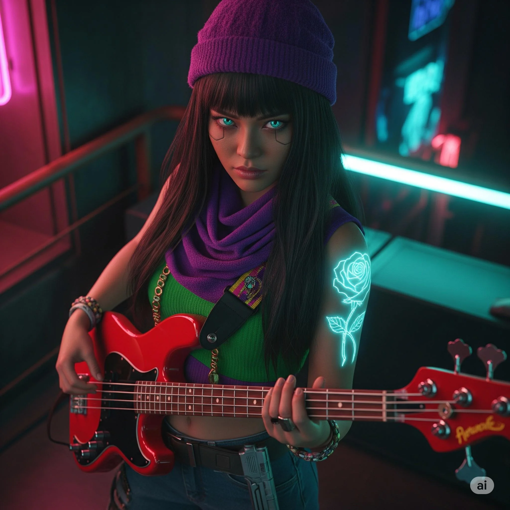 My character for my bf’s Cyberpunk Red campaign. picture 1 of 1