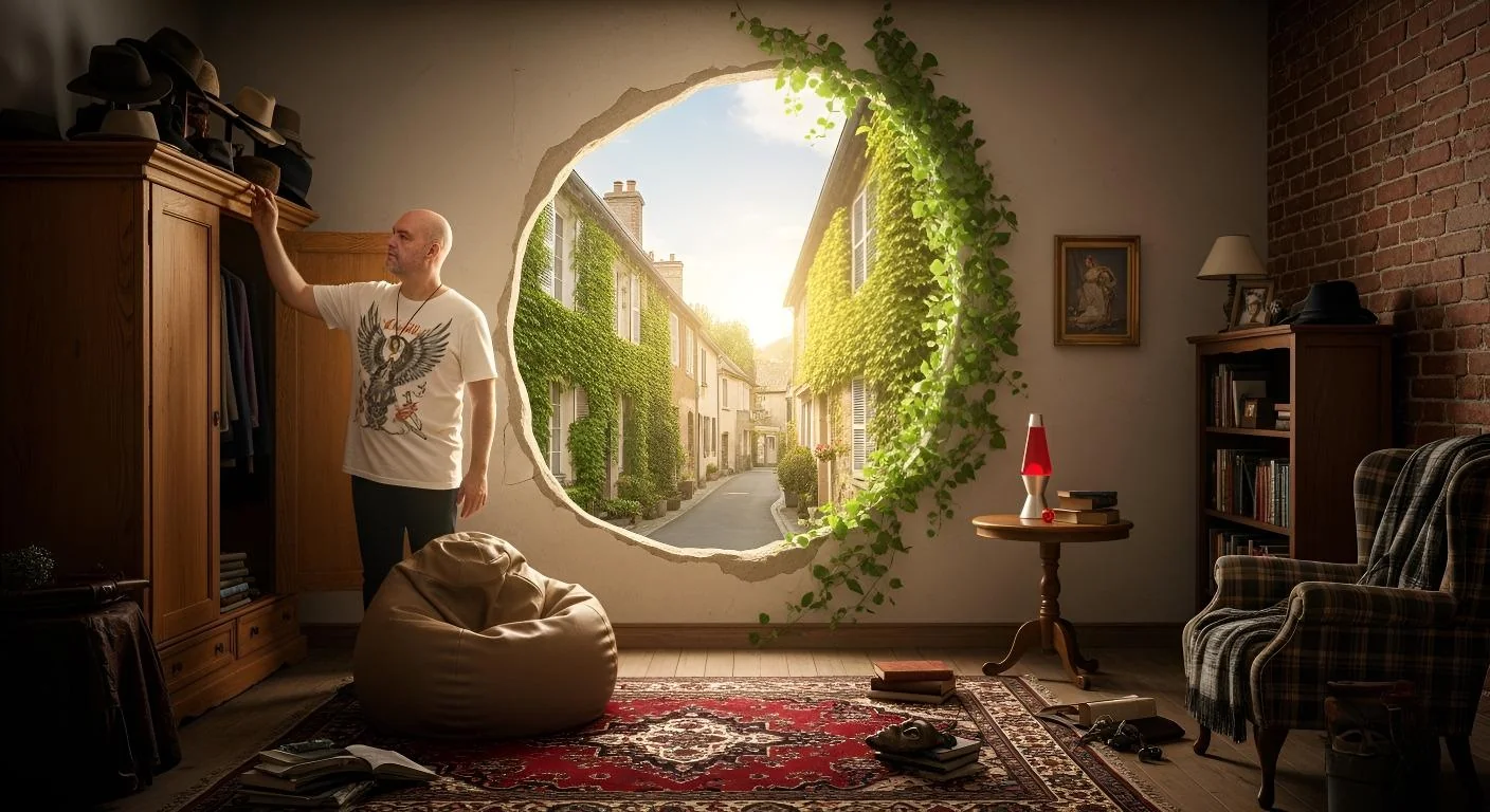 "Living room opening onto the old street" - (A scene from my dream I've seen 1 year ago) picture 1 of 1