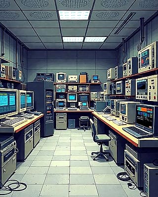 Old school computer room'