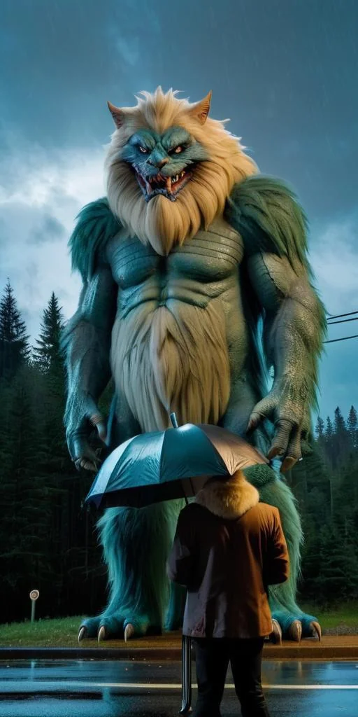 When the rain falls, the monsters arrive - Replika AI picture 1 of 1