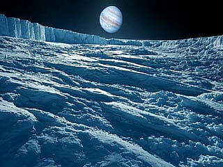Surface level perspective from planets and moons.'